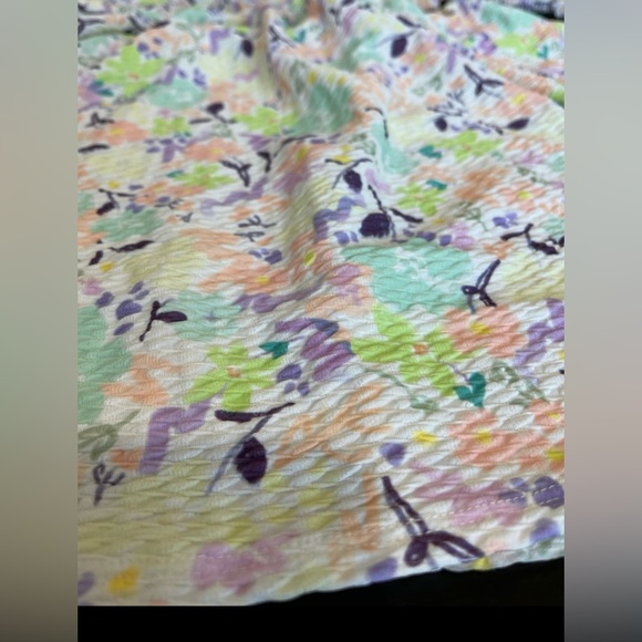 NWOT ASOS Pastel Floral Textured Cutout Mini Dress Sz 10 - Picture 5 of 6